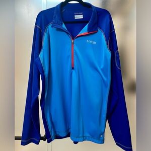 Men’s 1/2 Zip Columbia Titanium Omni wick .